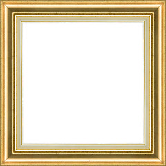 Image showing wooden golden classic frame