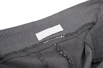 Image showing striped fabric and blank tag