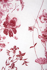 Image showing red plants flower fabric texture