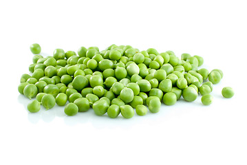 Image showing Pile of green peas