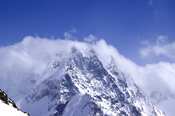 Image showing Caucasus Mountains in cloud