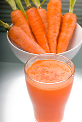 Image showing fresh carrot juice