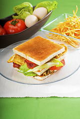 Image showing club sandwich