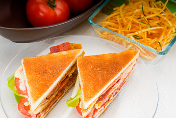 Image showing club sandwich