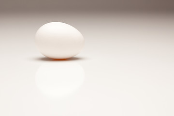 Image showing White Egg on Gradated Background