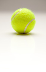 Image showing Single Tennis Ball on Gradation with Slight Reflection