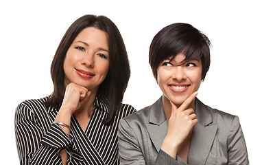 Image showing Attractive Multiethnic Mother and Daughter Portrait