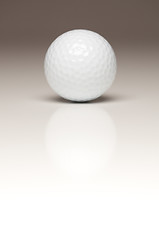 Image showing Single White Golf Ball on Gradated Background