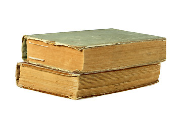 Image showing Two old closed books