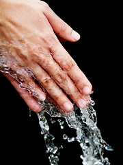 Image showing Cleaning hands