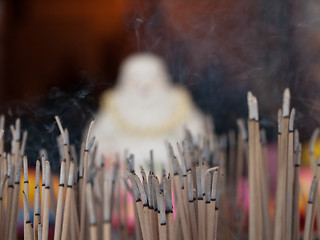 Image showing Burning incense sticks