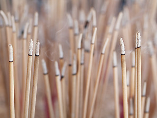 Image showing Burning incense sticks