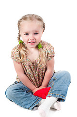 Image showing Little girl in studio