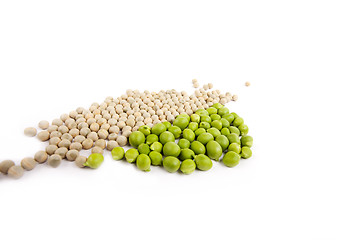 Image showing Peas isolated on White