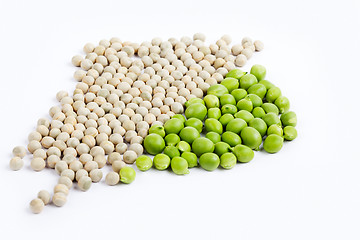 Image showing Peas isolated on White