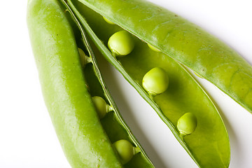 Image showing Peas isolated on White