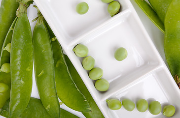 Image showing Peas isolated on White