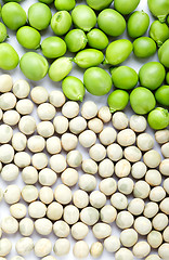 Image showing Peas isolated on White