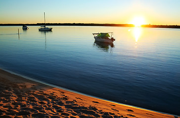 Image showing Dawn Boats