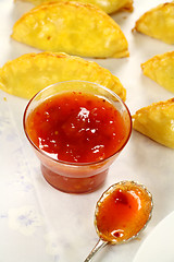 Image showing Chili Relish And Cornish Pasties