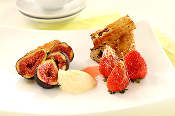 Image showing Toffee Strawberries And Figs