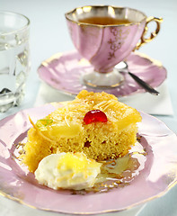 Image showing Slice Of Pineapple Upside Down Cake