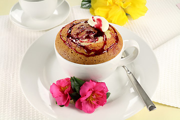 Image showing Blackberry Sponge Pudding 