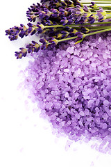 Image showing lavender bath salt