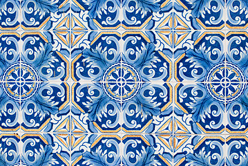Image showing Portuguese glazed tiles 224