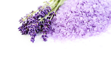 Image showing lavender bath salt