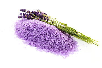 Image showing lavender bath salt