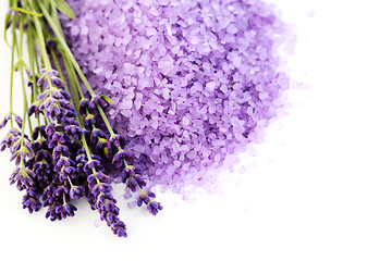 Image showing lavender bath salt