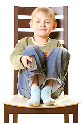 Image showing Boy with remote control