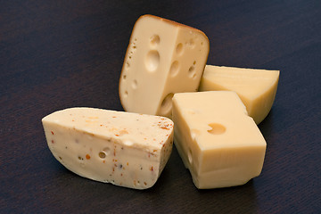 Image showing Four cheeses