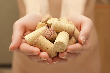 Image showing Handfull of corks