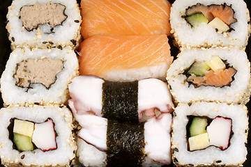 Image showing Sushi background