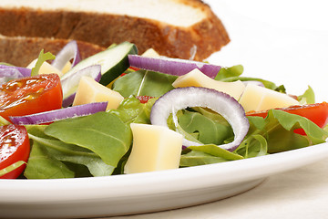 Image showing Close-up of a mixed salad