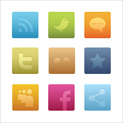 Image showing Square Social Media Icons