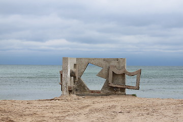 Image showing sculpture in wall