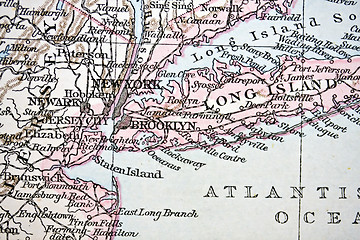 Image showing Handmade map of New York