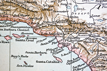 Image showing Handmade map of Los Angeles