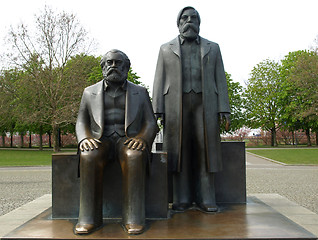 Image showing Marx-Engels Forum statue