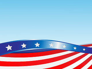 Image showing Ribbons flag USA