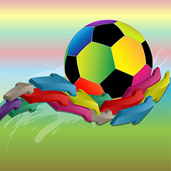 Image showing Color football