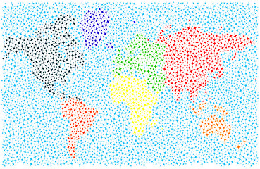 Image showing Stylized world map