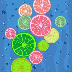 Image showing Lemons slices background