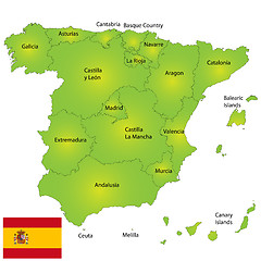 Image showing Spain map