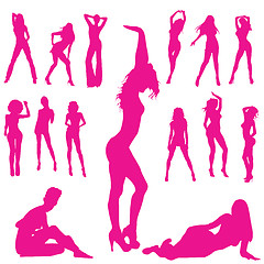 Image showing woman silhouettes