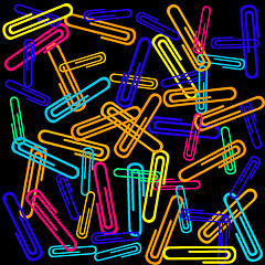 Image showing Paper clips background