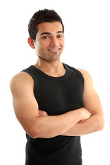 Image showing Athletic fitness instructor or builder